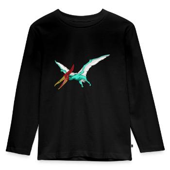 Pteranodon Dinosaur Enfants Dino Cadeau - T-shirt manches longues Premium Enfant - noir - Devant - AI Model Kid Male (0cm)