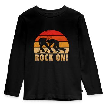 Attirer - T-shirt manches longues Premium Enfant - noir - Devant - AI Model Kid Male (0cm)