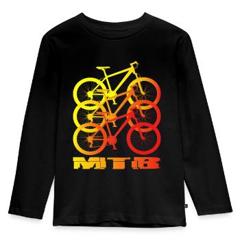 MTB - Kinder Premium Bio Langarmshirt - Schwarz - Vorne - AI Model Kid Male (0cm)