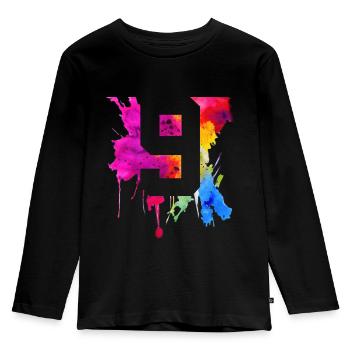 9 JAHRE 9. GEBURTSTAG - Kinder Premium Bio Langarmshirt - Schwarz - Vorne - AI Model Kid Male (0cm)
