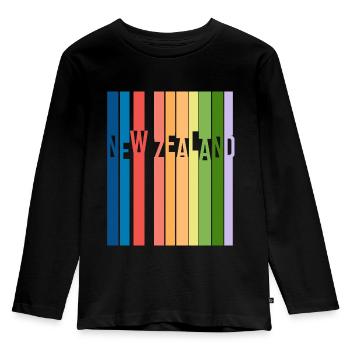 Nouvelle-Zélande - T-shirt manches longues Premium Enfant - noir - Devant - AI Model Kid Male (0cm)