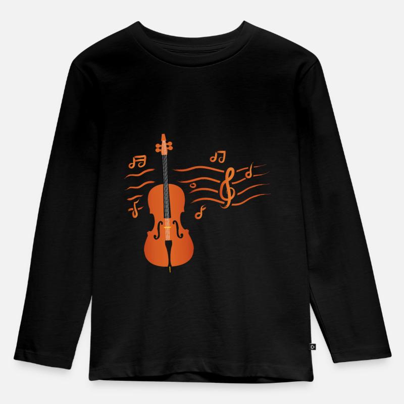 Die Cello Cellist Geschenkidee Cello Player Art - Kinder Premium Bio Langarmshirt - Schwarz