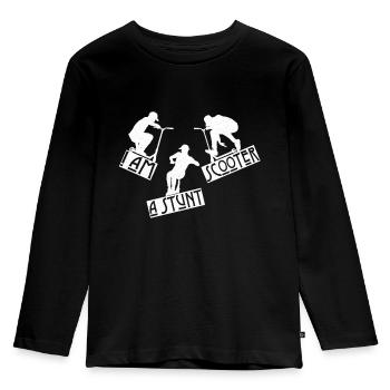 Scooter stunt stunts kick scooter e-scooter gift - Kids' Premium Longsleeve Shirt - black - Front - AI Model Kid Male (0cm)