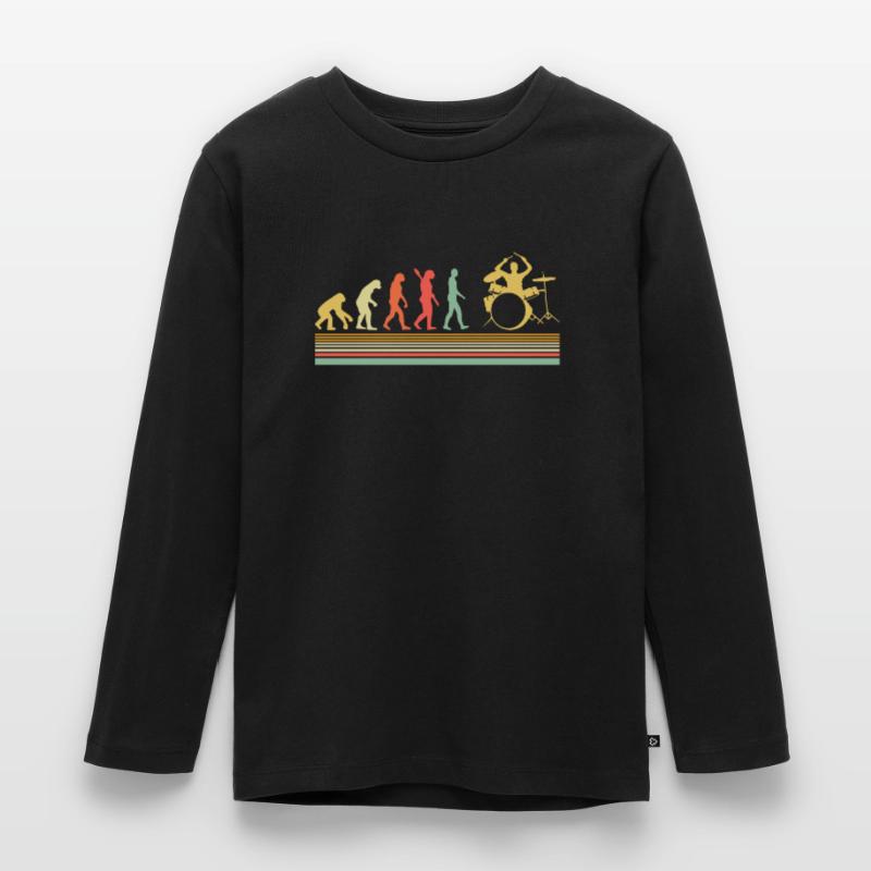 Drummer Evolution Drums Drumstick Kids' Premium Longsleeve Shirt