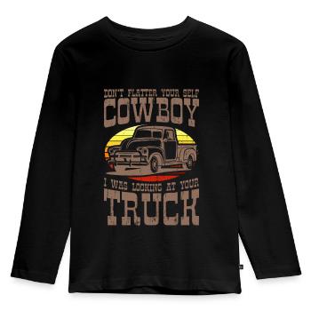 PICKUP PICKUP DRÔLE PICK-UP US voitures de collection us car - T-shirt manches longues Premium Enfant - noir - Devant - AI Model Kid Male (0cm)