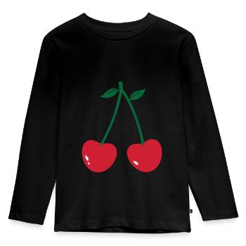 Cerise - T-shirt manches longues Premium Enfant - noir - Devant - AI Model Kid Male (0cm)