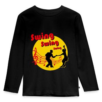 Couple dancing swing - Kids' Premium Longsleeve Shirt - black - Front - AI Model Kid Male (0cm)