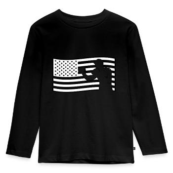 Boxen - Kinder Premium Bio Langarmshirt - Schwarz - Vorne - AI Model Kid Male (0cm)
