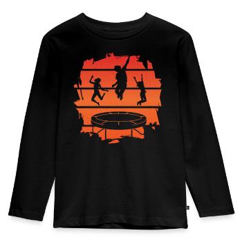 Trampoline - Kids' Premium Longsleeve Shirt - black - Front - AI Model Kid Male (0cm)