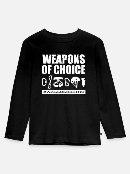 Wandkletterer, Wandklettern - Kinder Premium Bio Langarmshirt - Schwarz
