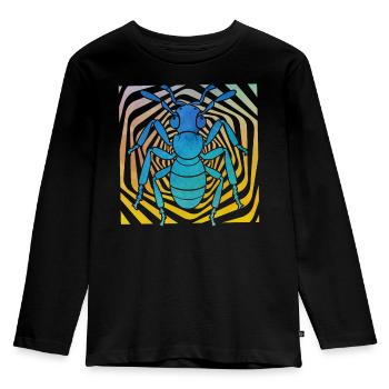 ant - Kids' Premium Longsleeve Shirt - black - Front - AI Model Kid Male (0cm)