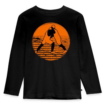 Wrestling - Kids' Premium Longsleeve Shirt - black - Front - AI Model Kid Male (0cm)
