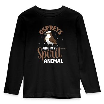 Lieblingstier - Fischadler - Kinder Premium Bio Langarmshirt - Schwarz - Vorne - AI Model Kid Male (0cm)