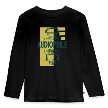 Audiophile - Tube à vide - T-shirt manches longues Premium Enfant - noir - Devant - AI Model Kid Male (0cm)