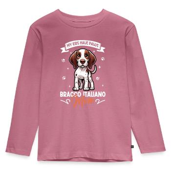 Bracco Italiano Mama - Kids' Premium Longsleeve Shirt - mauve - Front - AI Model Kid Female (0cm)