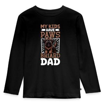 Briard Papa - Kids' Premium Longsleeve Shirt - black - Front - AI Model Kid Male (0cm)