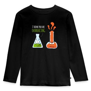 Funny chemistry student nerd geek teacher pun - Kids' Premium Longsleeve Shirt - black - Front - AI Model Kid Male (0cm)
