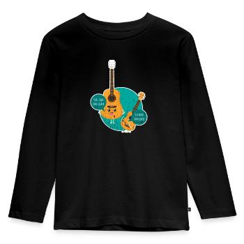 Uke I'm Your Father Ukulele Gitarre Humor witzig - Kinder Premium Bio Langarmshirt - Schwarz - Vorne - AI Model Kid Male (0cm)