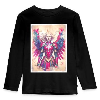 Angel of Mercy - Kids' Premium Longsleeve Shirt - black - Front - AI Model Kid Male (0cm)