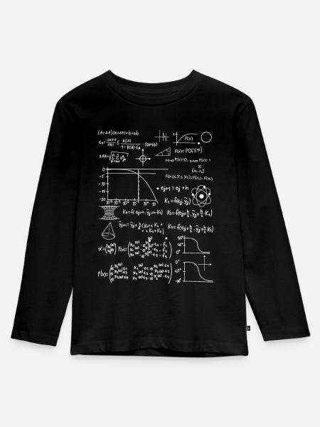 Formelsammlung Elektrotechnik Mathe - Kinder Premium Bio Langarmshirt - Schwarz