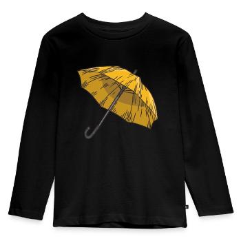Cool Yellow Umbrella Academia Shirt Gift Idea - Kinder Premium Bio Langarmshirt - Schwarz - Vorne - AI Model Kid Male (0cm)