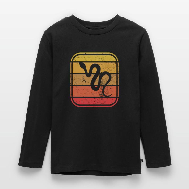 Snake Retro Reptile Python Gift idea Kids' Premium Longsleeve Shirt