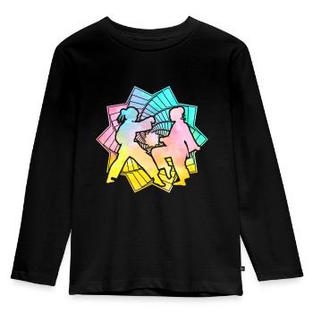 Judo - Kinder Premium Bio Langarmshirt - Schwarz - Vorne - AI Model Kid Male (0cm)
