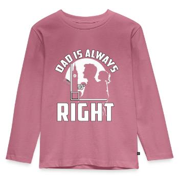 Dad is always right - Kids' Premium Longsleeve Shirt - mauve - Front - AI Model Kid Female (0cm)