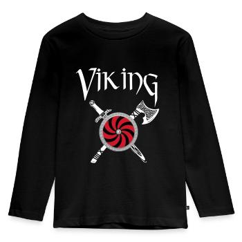viking vikings - Kids' Premium Longsleeve Shirt - black - Front - AI Model Kid Male (0cm)