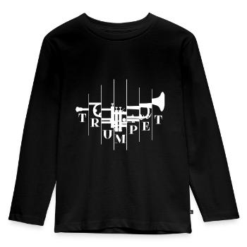 Trompette, trompette, trompette - T-shirt manches longues Premium Enfant - noir - Devant - AI Model Kid Male (0cm)