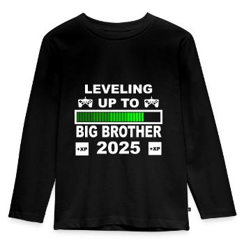 Passez au niveau supérieur à Big Brother 2025 - T-shirt manches longues Premium Enfant - noir - Devant - AI Model Kid Male (0cm)