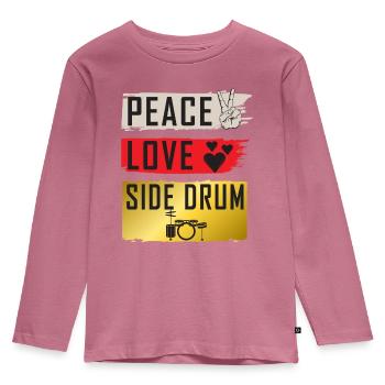 Instrument de musique à caisse claire latérale - T-shirt manches longues Premium Enfant - mauve - Devant - AI Model Kid Female (0cm)