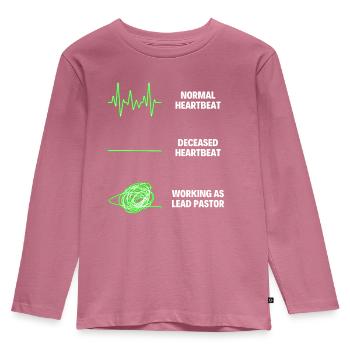 Lead Pastor Congregation Lead Christians - Kinder Premium Bio Langarmshirt - Mauve - Vorne - AI Model Kid Female (0cm)