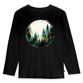 Forest - Kids' Premium Longsleeve Shirt - black - Front - AI Model Kid Male (0cm)