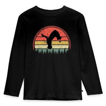 Free running - Kids' Premium Longsleeve Shirt - black - Front - AI Model Kid Male (0cm)
