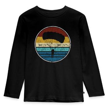 parachute - Kids' Premium Longsleeve Shirt - black - Front - AI Model Kid Male (0cm)