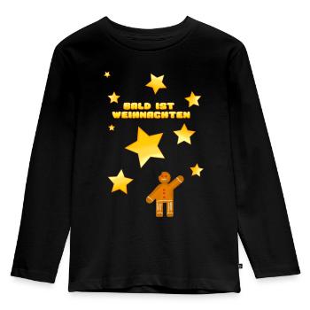 Christmas is coming soon - Kids' Premium Longsleeve Shirt - black - Front - AI Model Kid Male (0cm)