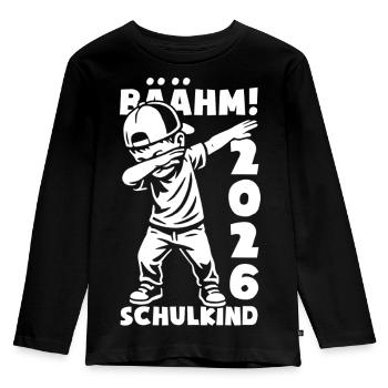 Bäääm! School Child 2026 - School Enrollment - Kids' Premium Longsleeve Shirt - black - Front - AI Model Kid Male (0cm)