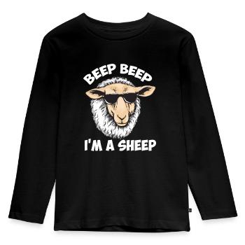 Beep Beep I'm A Sheep - sheep herd sunglasses - Kids' Premium Longsleeve Shirt - black - Front - AI Model Kid Male (0cm)