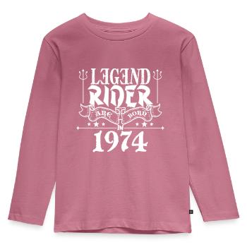 Legend rider Are born in 1974 - T-shirt manches longues Premium Enfant - mauve - Devant - AI Model Kid Female (0cm)