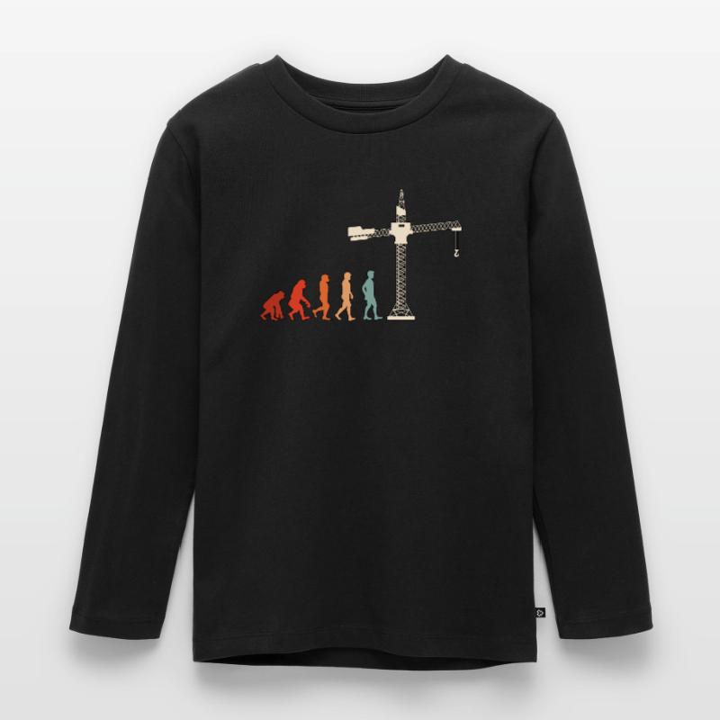 Construction Worker Construction Crane Operator Crane Driver Gift Kids' Premium Longsleeve Shirt