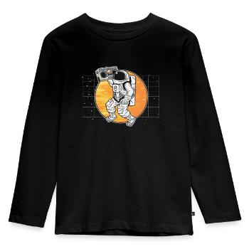 Astronomie Music Lover Radio Space Universe Galaxy - T-shirt manches longues Premium Enfant - noir - Devant - AI Model Kid Male (0cm)
