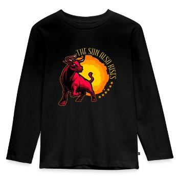 La tauromachie Le soleil se lève aussi Rodéo Bullero - T-shirt manches longues Premium Enfant - noir - Devant - AI Model Kid Male (0cm)