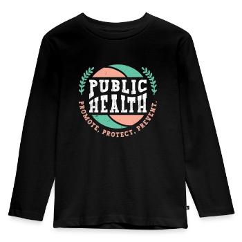 Santé publique Promouvoir Protéger Prévenir Virologue - T-shirt manches longues Premium Enfant - noir - Devant - AI Model Kid Male (0cm)