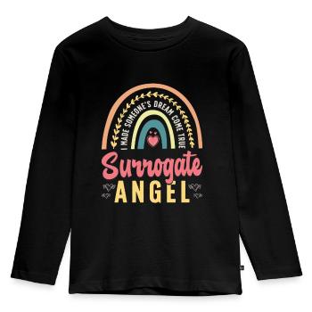 La maternité de substitution J’ai réalisé le rêve de quelqu’un FIV - T-shirt manches longues Premium Enfant - noir - Devant - AI Model Kid Male (0cm)