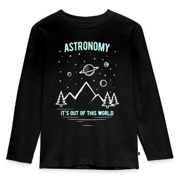 Astronomy - Kinder Premium Bio Langarmshirt - Schwarz - Vorne - AI Model Kid Male (0cm)