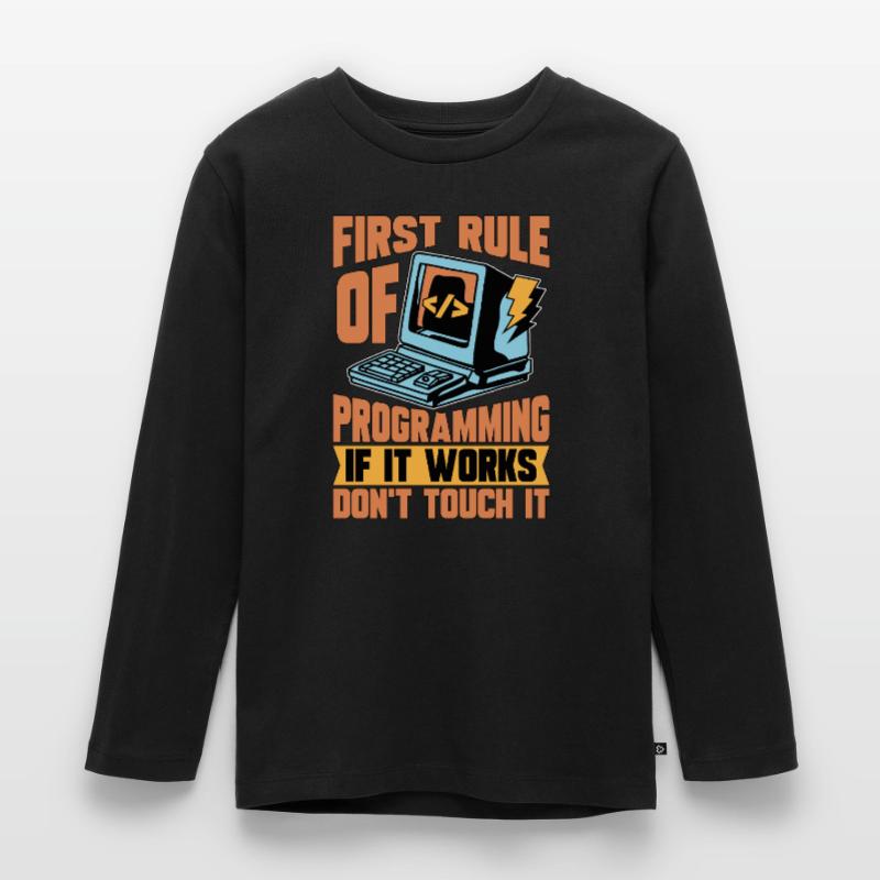 Codeur Première règle de programmation si développeur Web T-shirt manches longues Premium Enfant