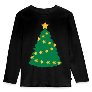 Weihnachtsbaum - Kinder Premium Bio Langarmshirt - Schwarz - Vorne - AI Model Kid Male (0cm)