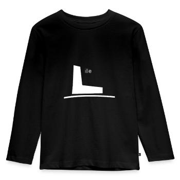 T-shirt - Kids' Premium Longsleeve Shirt - black - Front - AI Model Kid Male (0cm)