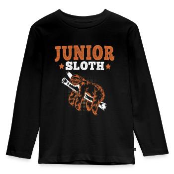 Progéniture Paresseux Je vais dormir paresseux Paresseux - T-shirt manches longues Premium Enfant - noir - Devant - AI Model Kid Male (0cm)